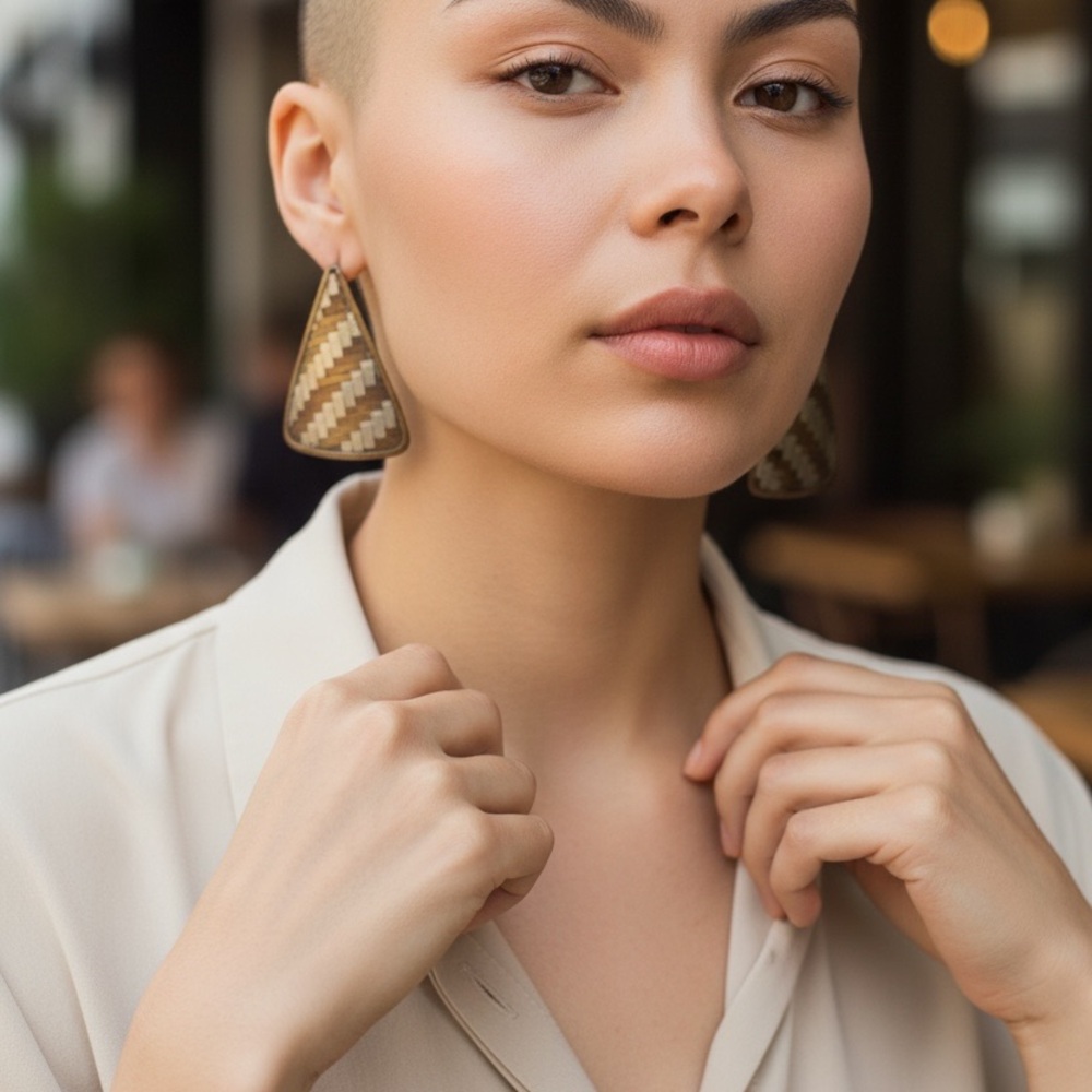 Vintage Woven Mixed Metal Earrings